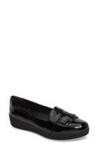 Women's Fitflop(tm) Fringey Sneakerloafer Slip-on .5 M - Black