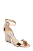 Women's Jimmy Choo Edina Ankle Strap Sandal Us / 36eu - Metallic