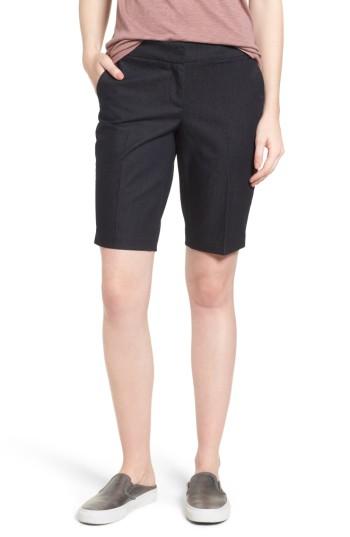 Petite Women's Halogen Stretch Bermuda Shorts P - Blue