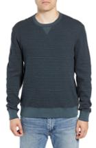 Men's Billy Reid Regular Fit Waffle Crewneck Sweatshirt, Size - Blue
