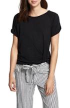 Women's Sanctuary Adrienne Side Twist Cotton Blend Top - Black