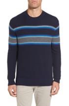 Men's Michael Bastian Stripe Merino Blend Sweater, Size - Blue