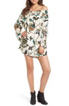 Women's Bp. Print Off The Shoulder Dress - Ivory