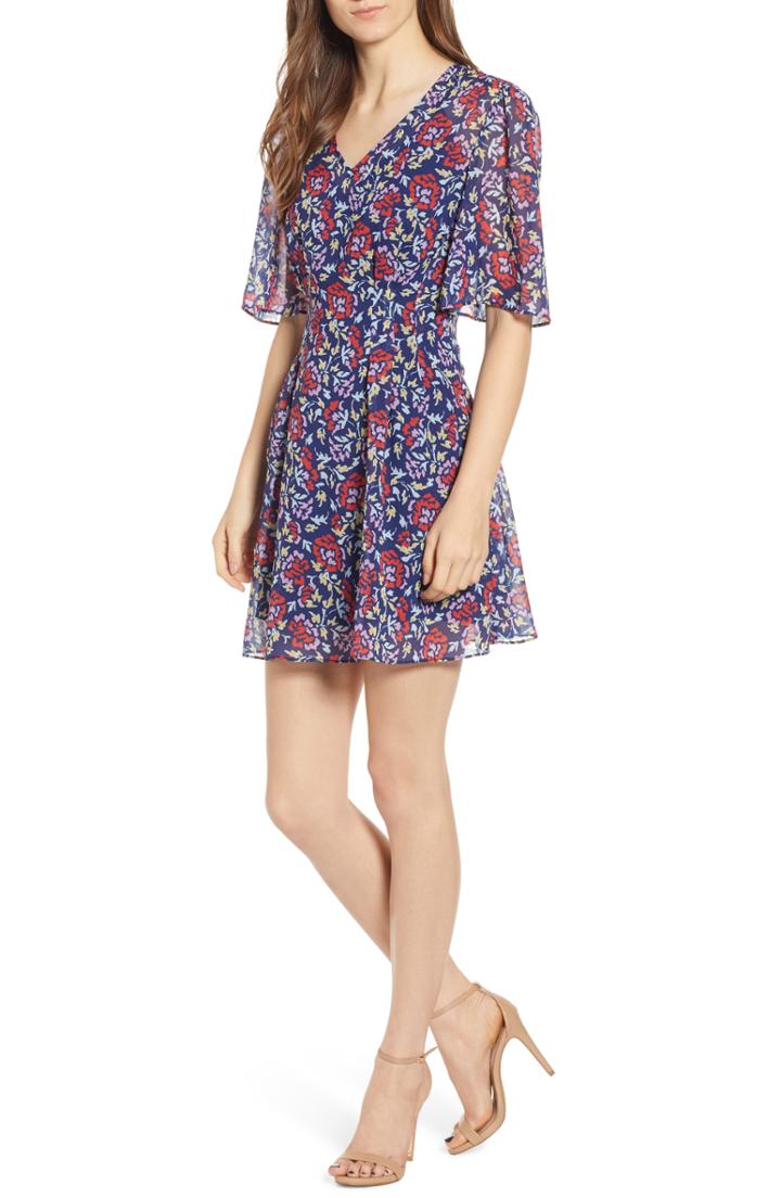 Women's The Fifth Label Infrared Fit & Flare Dress, Size - Blue