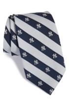 Men's Vineyard Vines 'new York Yankees - Mlb' Print Silk Tie, Size - Blue