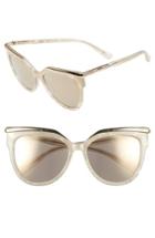 Women's Mcm 56mm Cat Eye Sunglasses - Sparkly Ivory