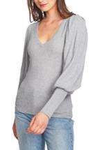 Women's 1.state Blouson Sleeve Textured Sweater - Grey