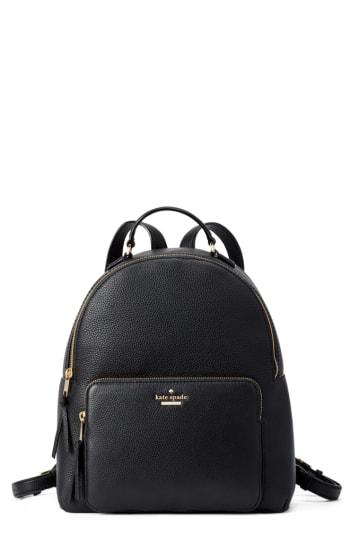 Kate Spade New York Jackson Street - Large Keleigh Leather Backpack - Black