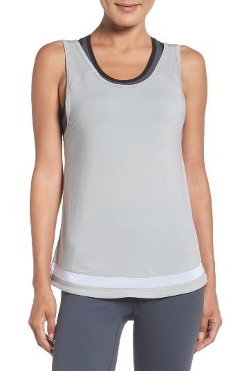 Women's Zella Kayla Mesh Inset Tank, Size - Grey