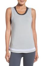 Women's Zella Kayla Mesh Inset Tank, Size - Grey