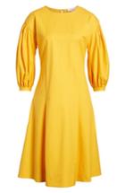 Women's Lewit Blouson Sleeve A-line Twill Dress - Orange