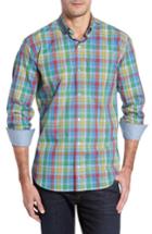 Men's Tailorbyrd Belmont Check Sport Shirt, Size - Yellow