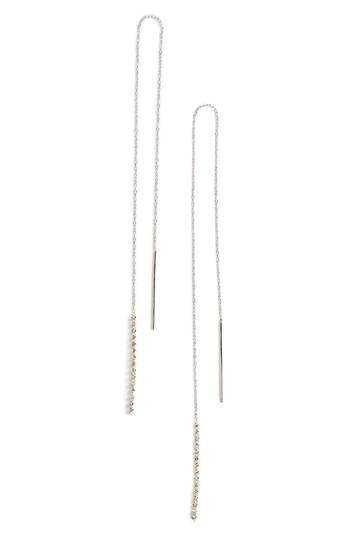 Women's Poppy Finch Long Shimmer Threader Earrings