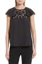 Women's Kate Spade New York Embroidered Lace Yoke Top