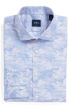 Men's John W. Nordstrom Trim Fit Camo Dress Shirt .5 - Grey
