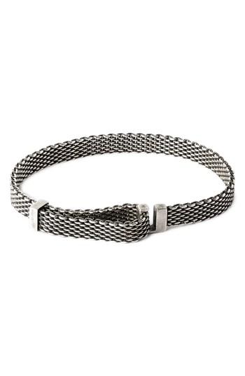 Men's Title Of Work Adjustable Mesh Bracelet