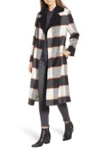 Women's Helene Berman Ruth Plaid Contrast Collar Coat