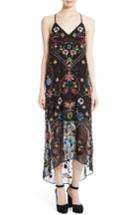 Women's Alice + Olivia Jameson Embroidered Midi Dress