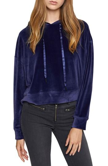 Women's Sanctuary Melrose Brigade Velour Hoodie - Blue