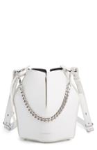 Alexander Mcqueen Small Leather Bucket Bag - Ivory