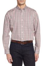 Men's Cutter & Buck Baxter Epic Easy Care Classic Fit Plaid Sport Shirt - Red