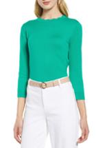 Women's Halogen Scallop Neck Sweater - Green