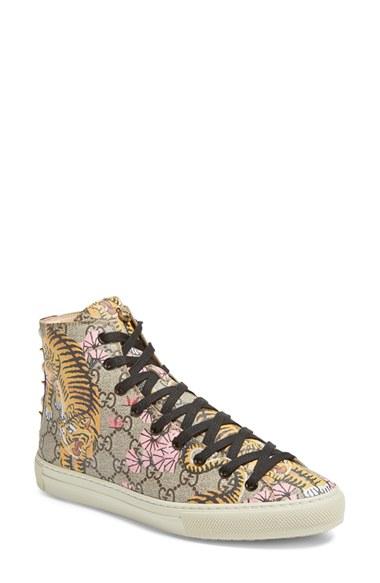 Women's Gucci Major Tiger High Top Sneaker