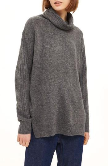 Women's Topshop Oversize Funnel Neck Sweater