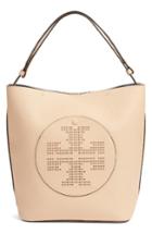 Tory Burch Perforated Logo Leather Hobo -