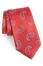 Men's Nordstrom Men's Shop Jerome Paisley Silk Tie, Size - Red