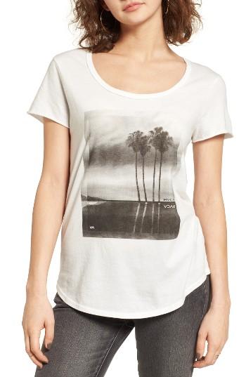Women's Rvca Palm Reflection Graphic Tee - White