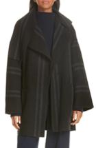 Women's Vince Stripe Blanket Coat - Grey