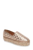 Women's Jslides Renata Quilted Slip-on Platform Flat .5 M - Metallic
