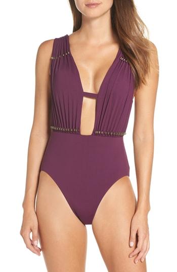 Women's Becca Reconnect One-piece Swimsuit - Purple