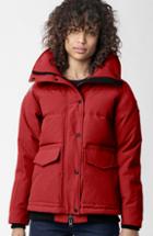 Women's Canada Goose Deep Cove Arctic Tech Water Resistant 625 Fill Power Down Bomber Jacket (6-8) - Red