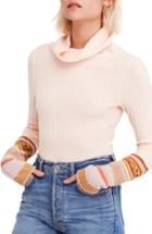 Women's Free People Mixed-up Cuff Sweater - Pink