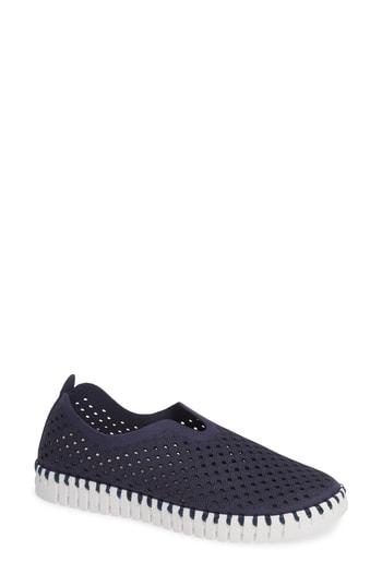 Women's Ilse Jacobsen Tulip 139 Perforated Slip-on Sneaker Us / 36eu - Blue