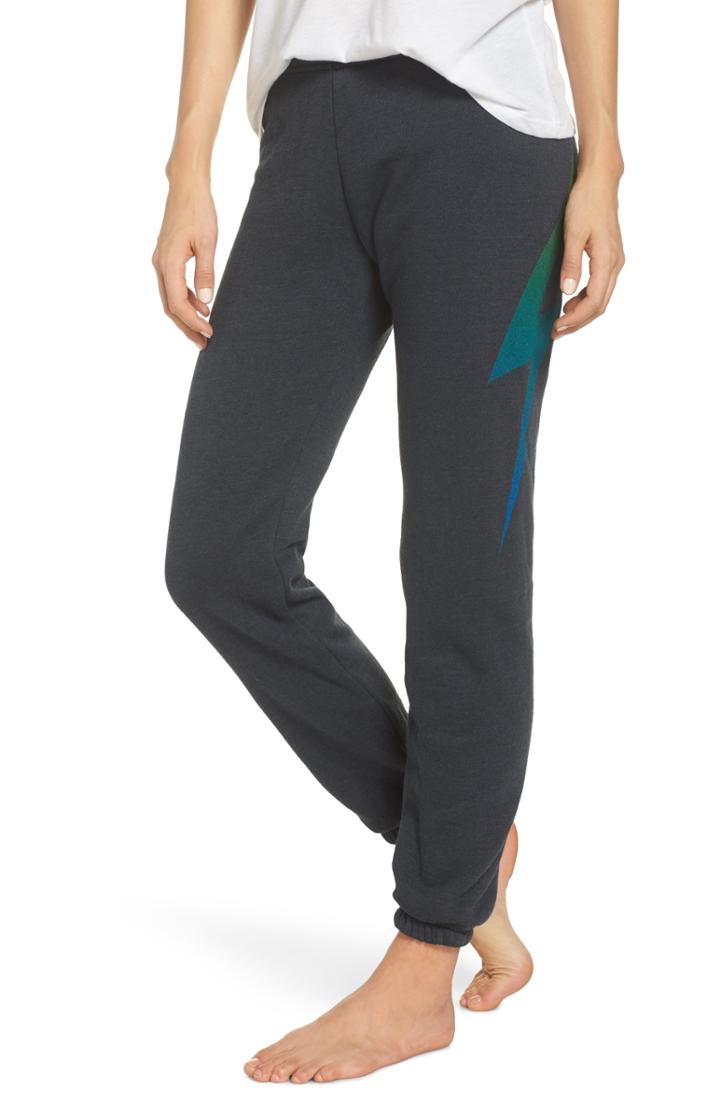 Women's Aviator Nation Bolt Fade Sweapants - Grey