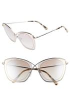 Women's Tom Ford India 53mm Butterfly Sunglasses - Light Brown/ Brown Mirror