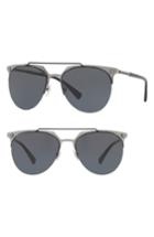 Women's Versace 57mm Aviator Sunglasses - Matte Black