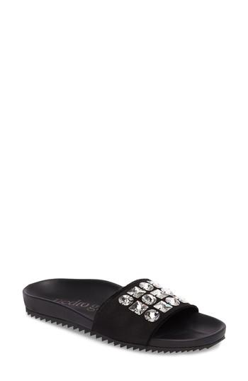 Women's Pedro Garcia Amery Crystal Slide Sandal Us / 36eu - Black