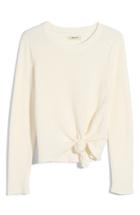 Women's Madewell Texture & Thread Front Knot Jacquard Top