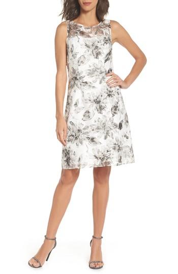Women's Adrianna Papell Burnout A-line Dress - White