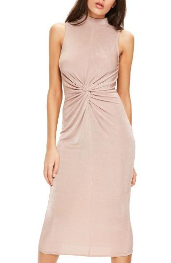 Women's Missguided Front Knot Midi Dress