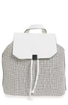 Phase 3 Perforated Faux Leather Backpack - White