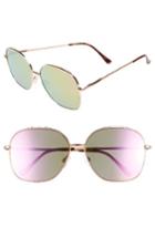 Women's Circus By Sam Edelman 60mm Mirrored Sunglasses - Rose Gold/ Pink Mirror