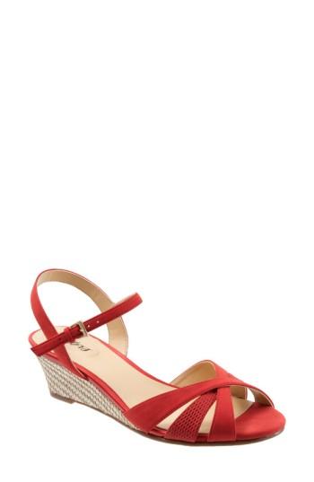 Women's Trotters 'mickey' Wedge Sandal .5 W - Red