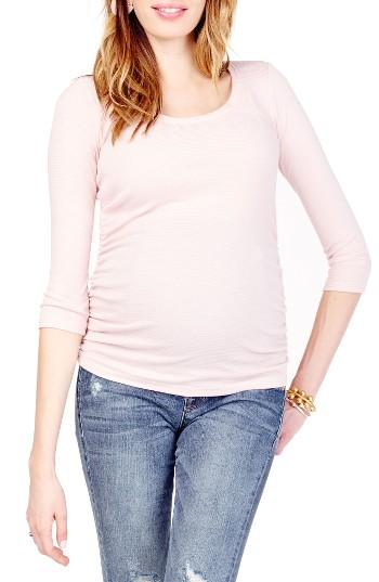 Women's Ingrid & Isabel Ruched Maternity Top - Beige