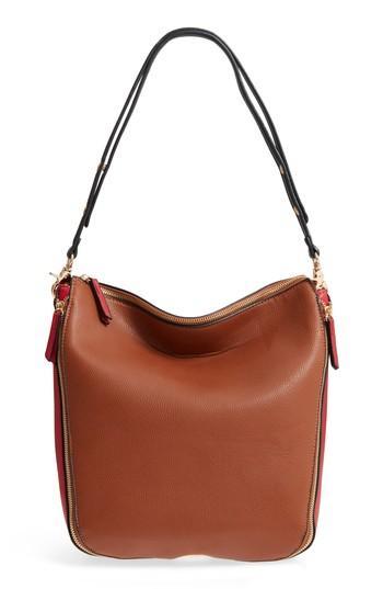 Sondra Roberts Colorblock Faux Leather Hobo - Brown