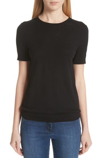 Women's St. John Collection Jersey Knit Sweater, Size - Black